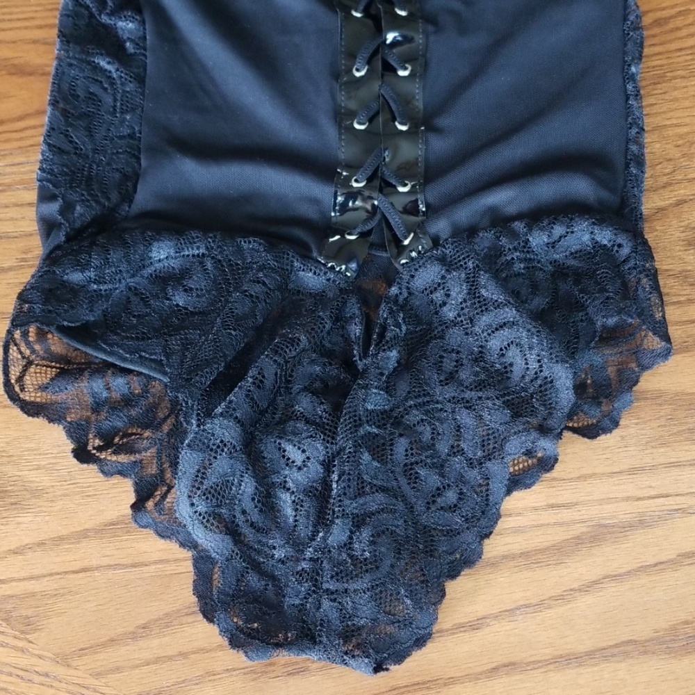 ***LAST 1***BLACK lace bandage teddy - Picture 7 of 7